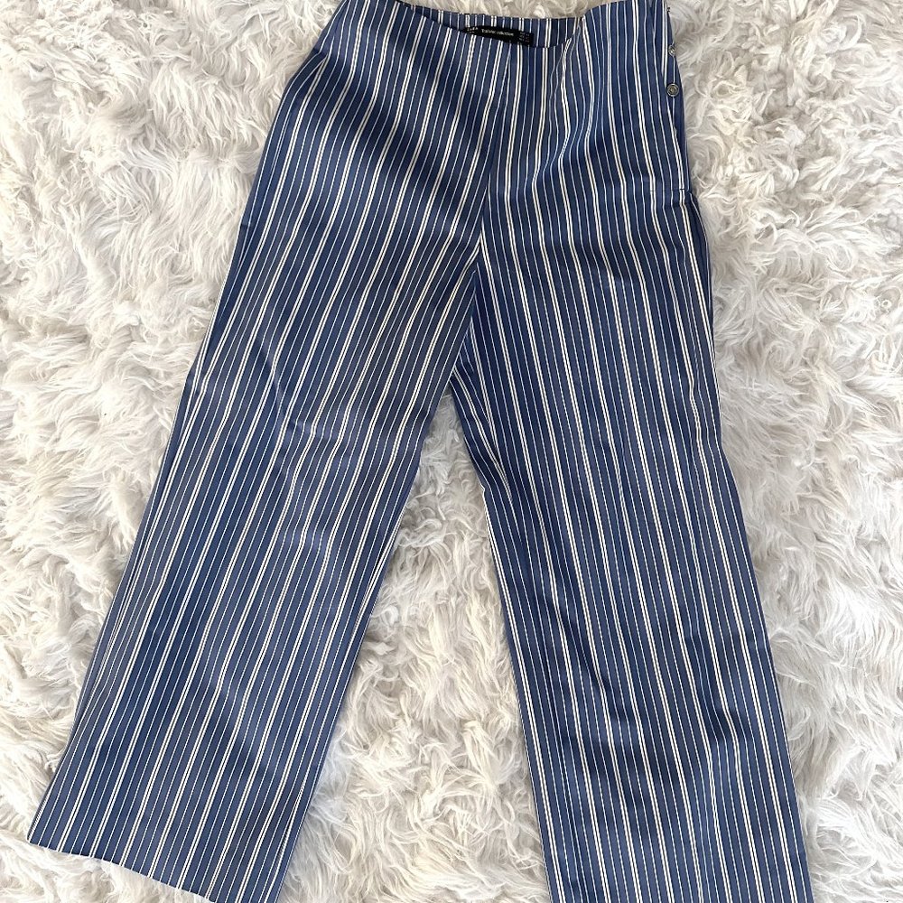 Zara Trafaluc Collection Striped Wide Leg Pants Size XS